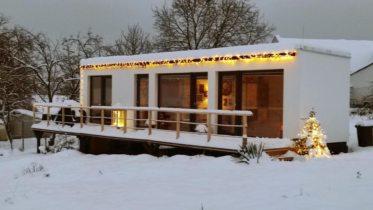 Ranch 66 - Moderni Tiny House Black Swallow Ve Stylu Route 66 Se Saunou A Bazenem Tršice Esterno foto